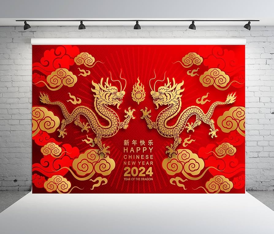 Amazon.com : Loccor 6x4ft Fabric 2024 Happy Chinese New Year